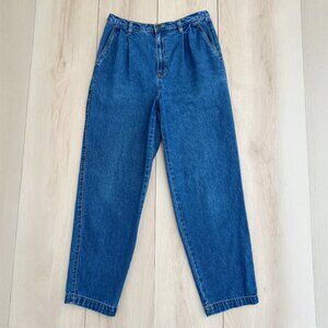 Vintage 80s Liz Claiborne Lizwear Pleated Mom Jeans Classic Blue Wash Size 10